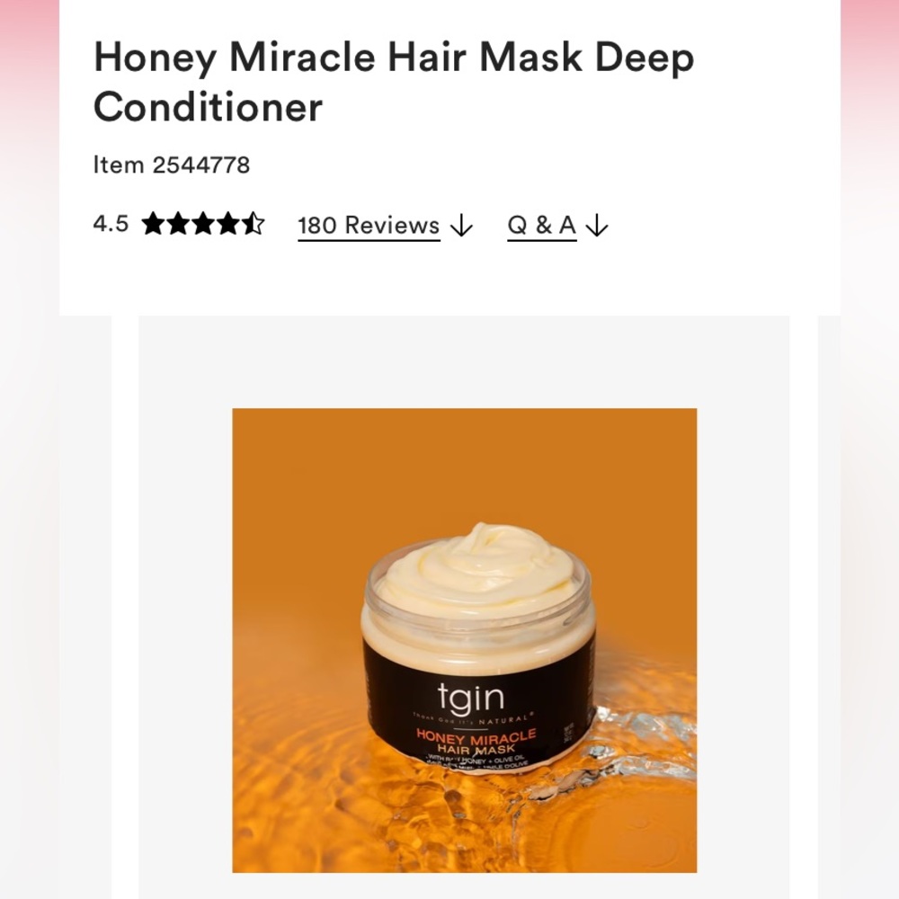 TGIN Honey Miracle Hair Mask